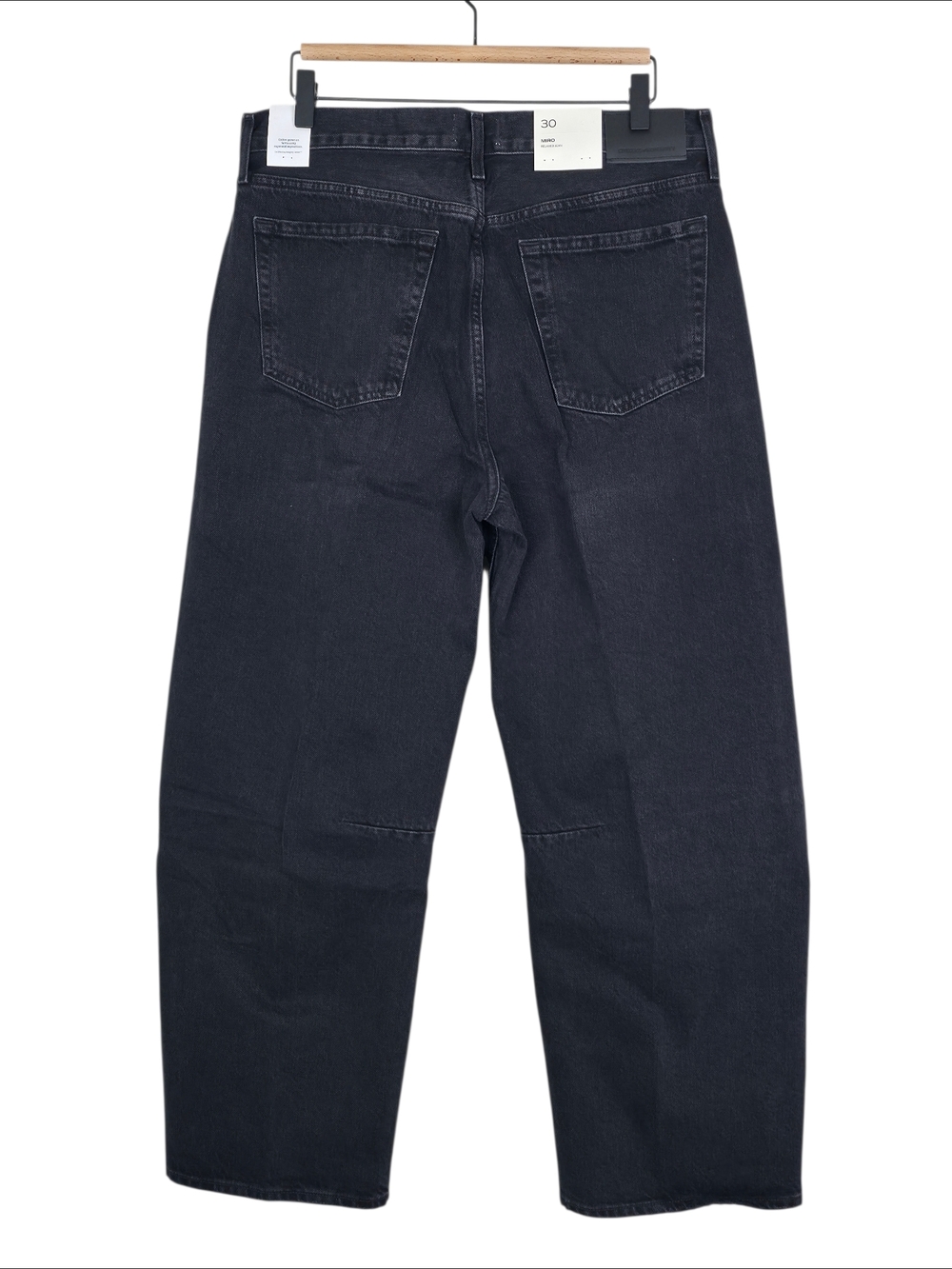 Citizens of Humanity Miro Jean Domino Black Relaxed Barrel Leg Denim NWT Size 30 - Picture 8 of 10